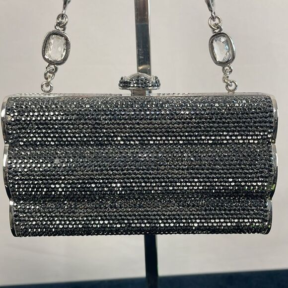 Judith Leiber Gun Metal Minaudiere Bag - Picture 2 of 9